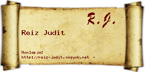 Reiz Judit névjegykártya